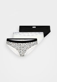 WOMAN BRIEF 3 PACK - Slip - black/white