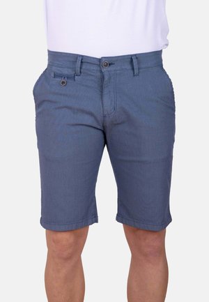 Amaro Jeans, BERMUDA CHINO AZUL PETRÓLEO MICROPUNTO ELÁSTICO - Shorts - petróleo
