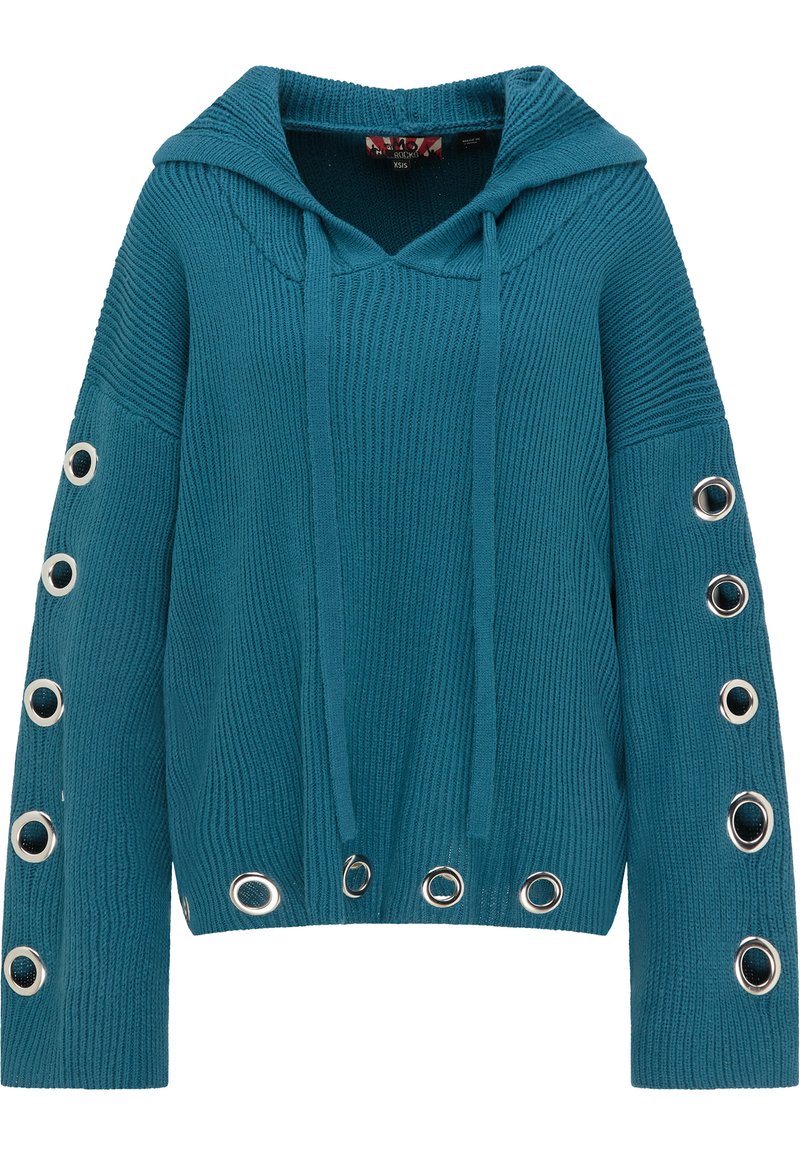 Damen Sweatshirts | myMo ROCKS Kapuzenpullover petrol - EZ30758 Damen Sweatshirts | myMo ROCKS Kapuzenpullover petrol - EZ30758