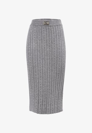 INFLUENCER Bleistiftrock - grey