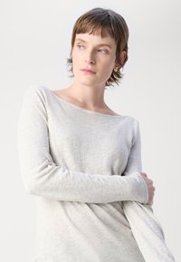 Marc O'Polo LONG SLEEVE BOAT NECK - Ilgarankovis viršutinės dalies drabužis - light granite melange