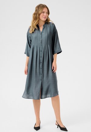 Kaffe PENELOPE WITH V-NECK - Tričkové šaty - faded denim melange