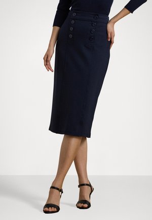 Lauren Ralph Lauren Petite PONTE SAILOR PENCIL SKIRT - Pencil skirt - lauren navy