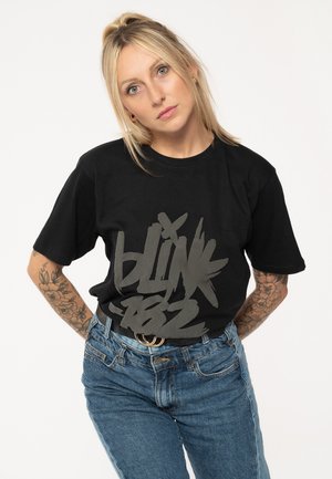 BLINK-182 NEON HI-BUILD - Print T-shirt - black