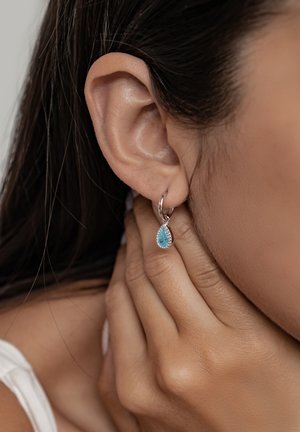 Hey Happiness, March Birthstone - Earrings - silver-coloured