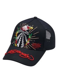 Ed Hardy UNISEX PERCHING-HARPY FRONT TRUCKER - Cap - black