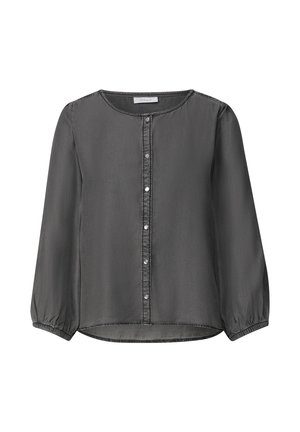Street One Studio, 3/4-SLEEVE DENIM BLOUSE WITH ROUND NECK - Bluse - tencel grey