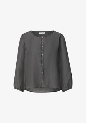 Street One Studio, 3/4-SLEEVE DENIM BLOUSE WITH ROUND NECK - Bluse - tencel grey