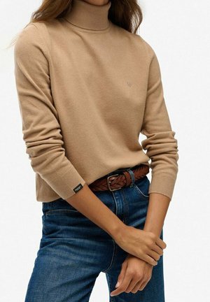 CLASSIC TURTLE NECK - Pullover - light taupe marl