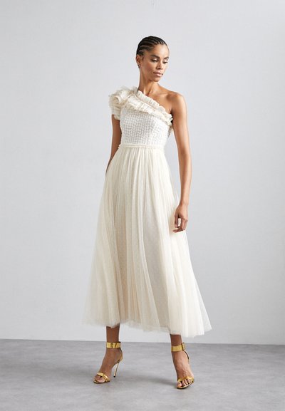 Needle & Thread RAINDROP BODICE ONE-SHOULDER ANKLE GOWN - Gallakjole - cream/cream
