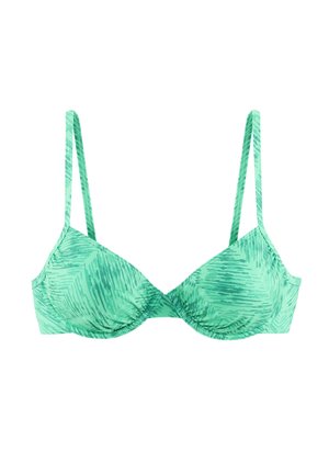 Bikini-Top - grün bedruckt