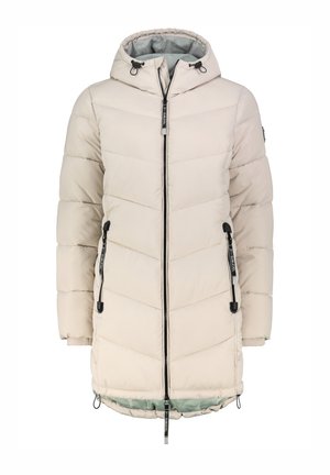 WARME MIT KAPUZE UND REISSVERSCHLUSSTASCHEN - Wintermantel - beige