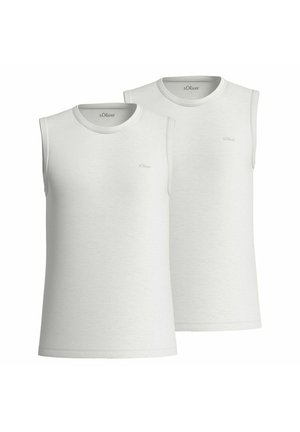 ÄRMELLOS RUNDHALS TANK LOGO EINFARBIG 2ER PACK - Top - weiß