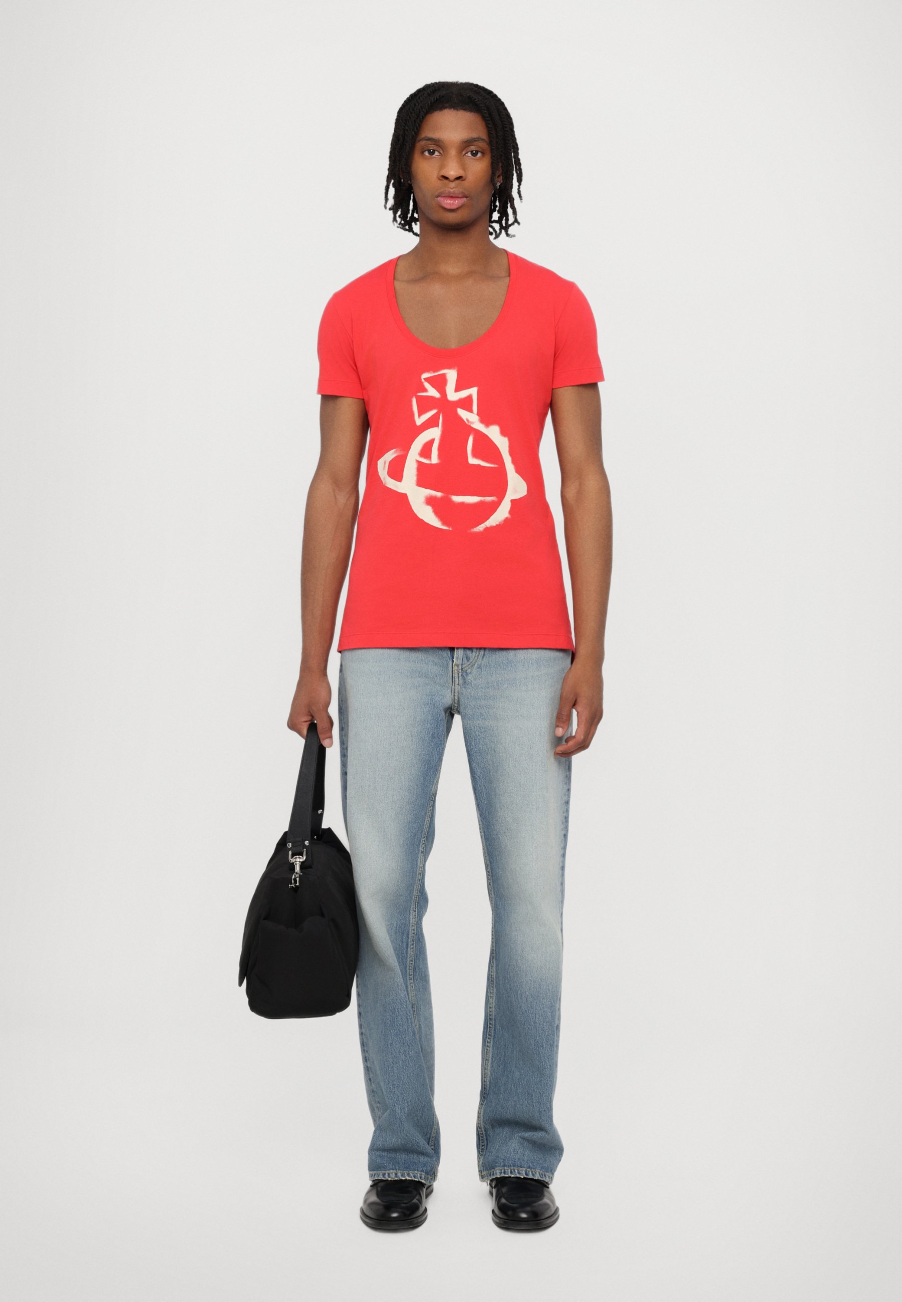 ■Vivienne Westwood■ Stencil ORB Classic Short Sleeve T-Shi Stencil Orb Classic T-shirt in BEIGE | Vivienne Westwood®