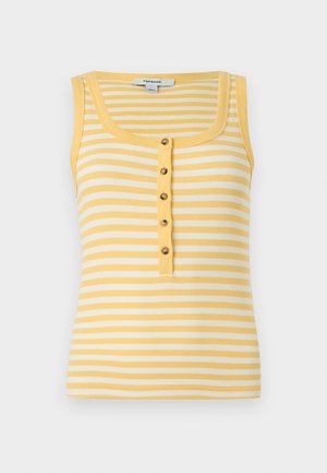 Topshop, ELLA BUTTON - Top - yellow cream