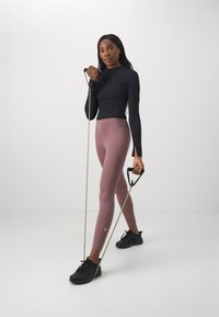Nike Performance ONE - Leggings - smokey mauve/white