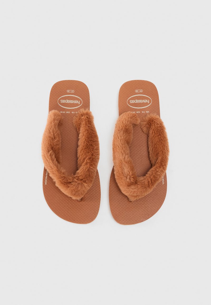 Mules sandales Femme Double Bride Rouille