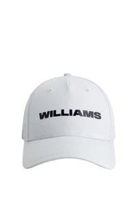 Biała czapka baseballowa z czarnym napisem "WILLIAMS" z przodu. Wykonana z miękkiego materiału o usztywnionej formie i wygiętym daszku. Posiada haftowane detale.