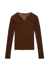 LONG SLEEVE RIBBED - Linne - bordeaux