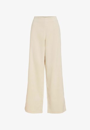 VILA, HIGH WAISTED TROUSERS VICOURDIE CORDUROY - Broek - birch