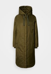 PADDED WITH HOOD DRAWSTRING AT WAIST SIDE SLITS - Parka - mossy olive