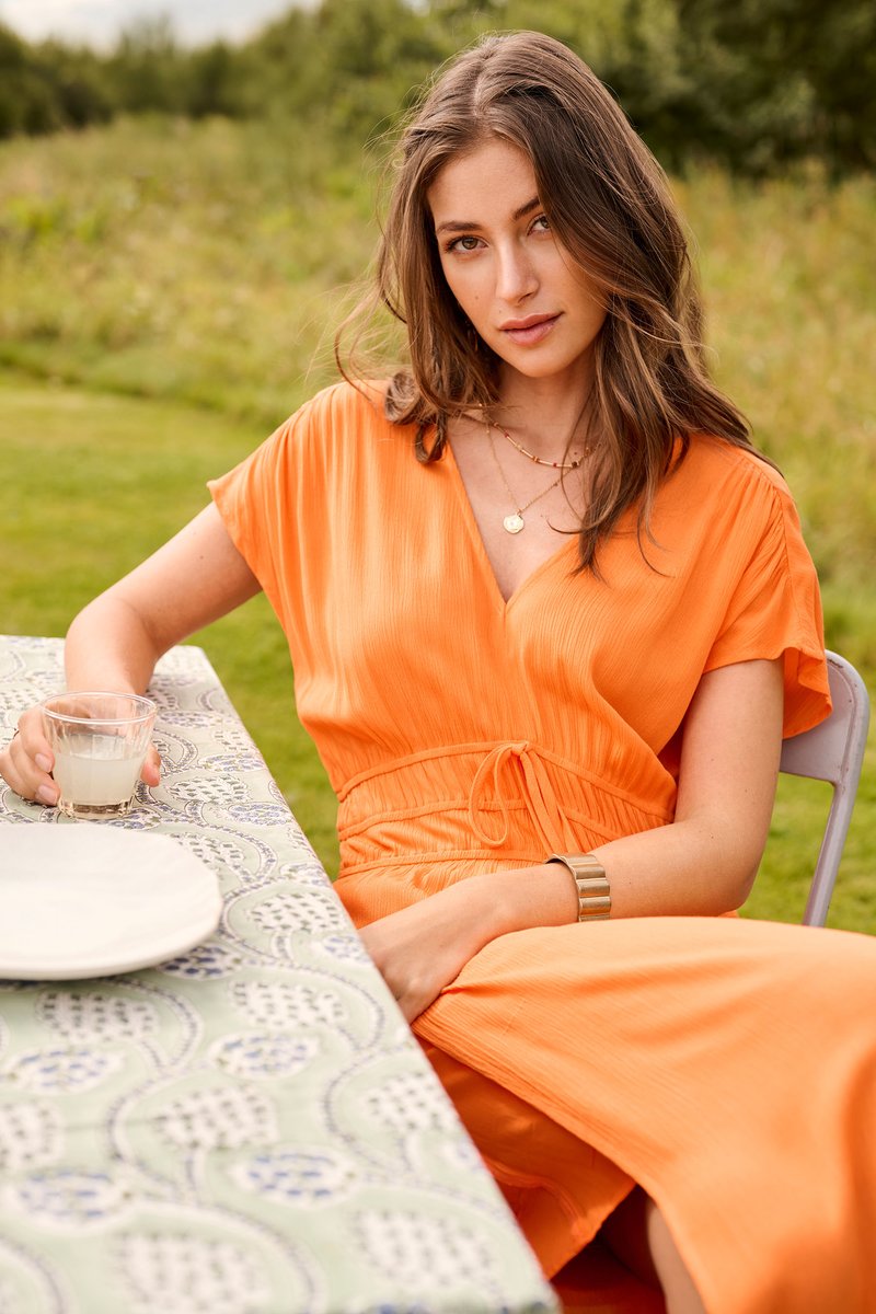 Cream CRALLIE DRESS - Day dress - celosia orange/neon orange - Zalando.ie