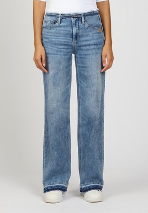 94AMELIE - Straight leg jeans - waist fringe denim