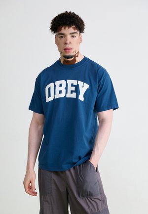 Obey Clothing, OBEY COLLEGIATE - Trükipildiga T-särk - legion blue