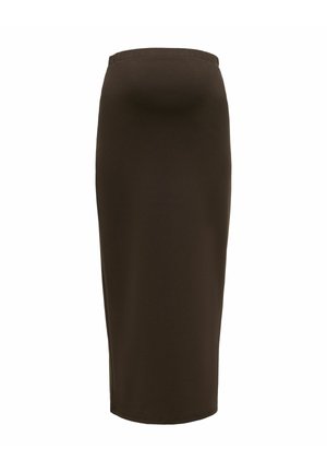 ONLY MATERNITY SKIRT OLMABBY MIDI SKIRT - Jupe longue - chocolate torte