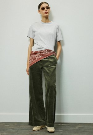 Next, TALL FIT - CORD WIDE LEG TROUSERS . - Pantaloni - khaki green