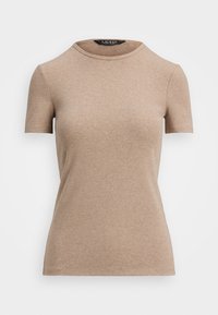 Lauren Ralph Lauren STRETCH COTTON CREWNECK TEE - Jednoduché tričko - adirondack heather