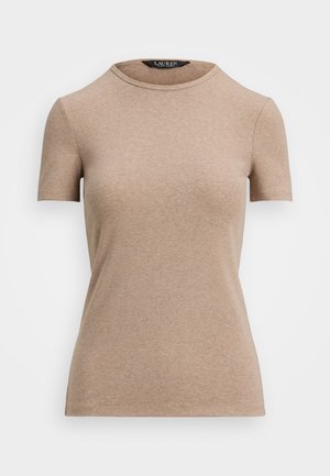 Lauren Ralph Lauren STRETCH COTTON CREWNECK TEE - Jednoduché tričko - adirondack heather