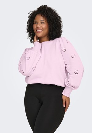 ONLY Carmakoma CARFEMME PUFF EMBROIDERY - Mikina - winsome orchid