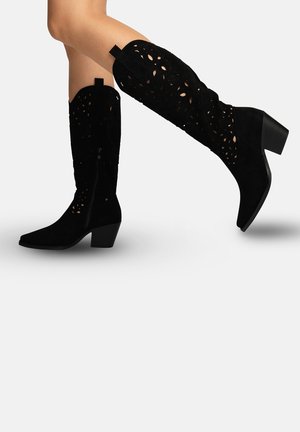 Bottes de cowboy / motard - schwarz