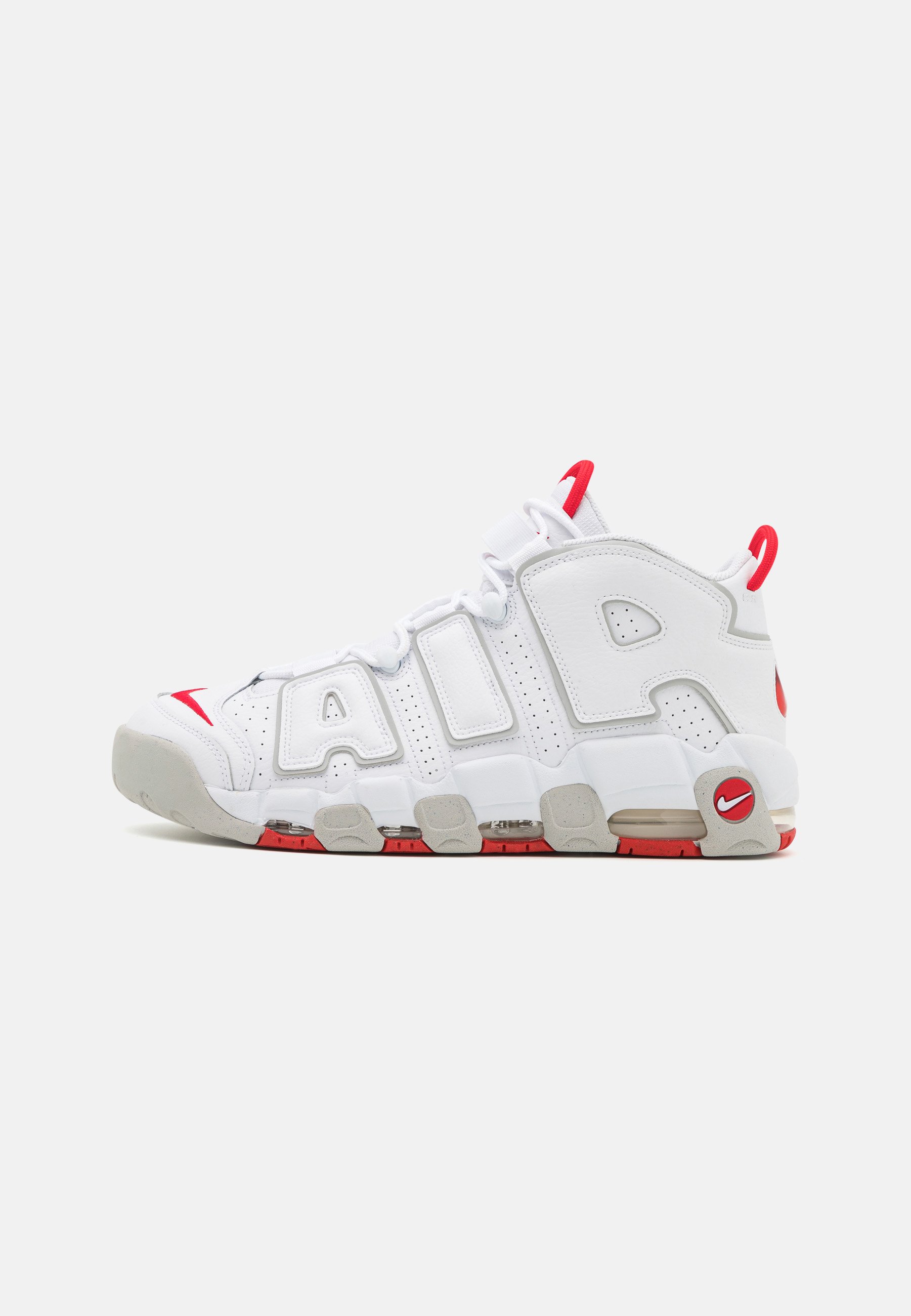 Nike AIR MORE UPTEMPO SC - Zapatillas altas - red/grey fog/blanco -