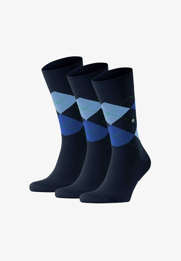 3ER PACK -
KING, LOGO EMBLEM KING - Socks - dunkelblau marine hellblau