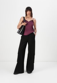 TWINSET WOVEN TOP - Top - bordeaux