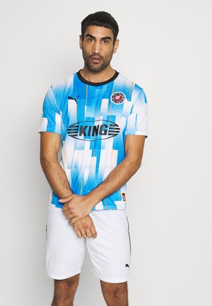 NEW YORK - Print T-shirt - electric blue lemonade/white