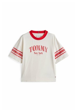 COLOUR BLOCKED CREW NECK - T-shirt con stampa - ancient white
