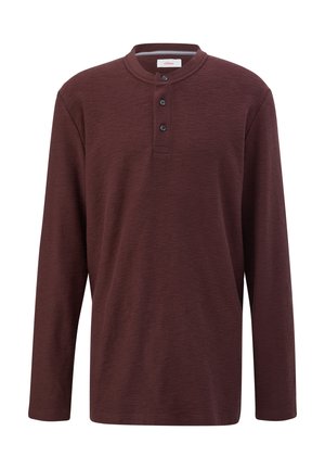 s.Oliver MIT HENLEYAUSSCHNITT - Langarmshirt - bordeaux