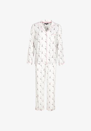 Loungeable, PARIS PRINT LONG SLEEVE SET - Conjunto de pijama - white