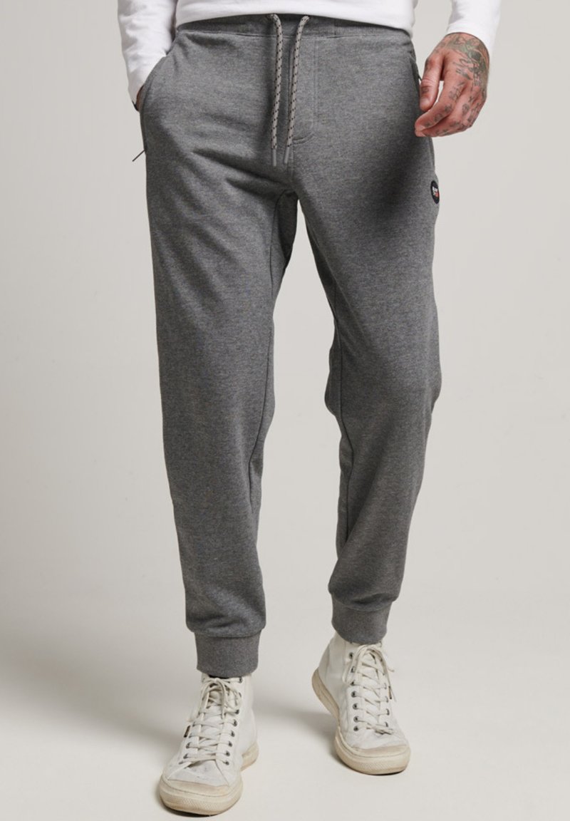 Superdry COLLECTIVE Tracksuit bottoms dark charcoal marl/anthracite