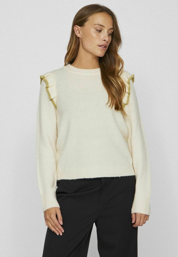 RUNDHALS - Strickpullover - birch