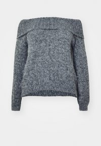 CARMARIE OFF SHOULDER  - Strickpullover - medium grey melange
