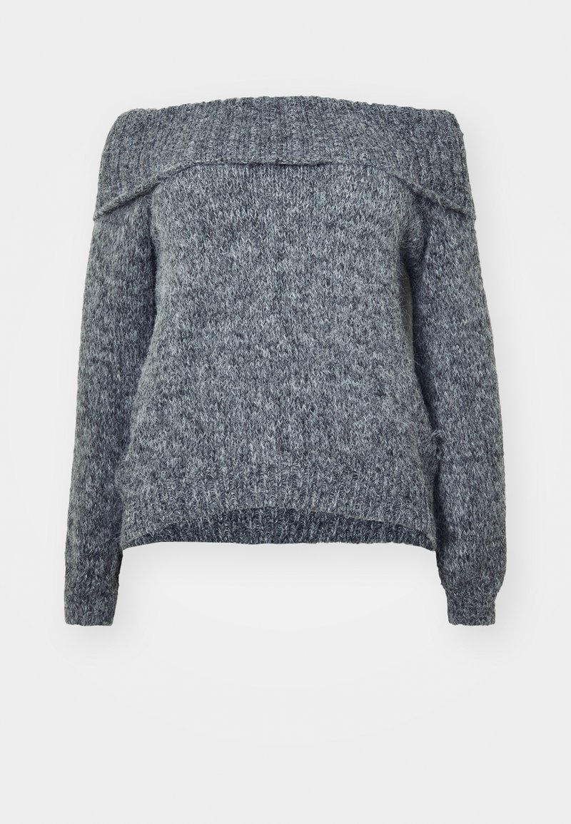ONLY Carmakoma CARMARIE OFF SHOULDER - Svetr - medium grey melange