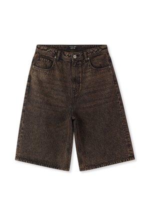 Terranova, SUPER BAGGY A TINTA - Shorts di jeans - grigio scuro