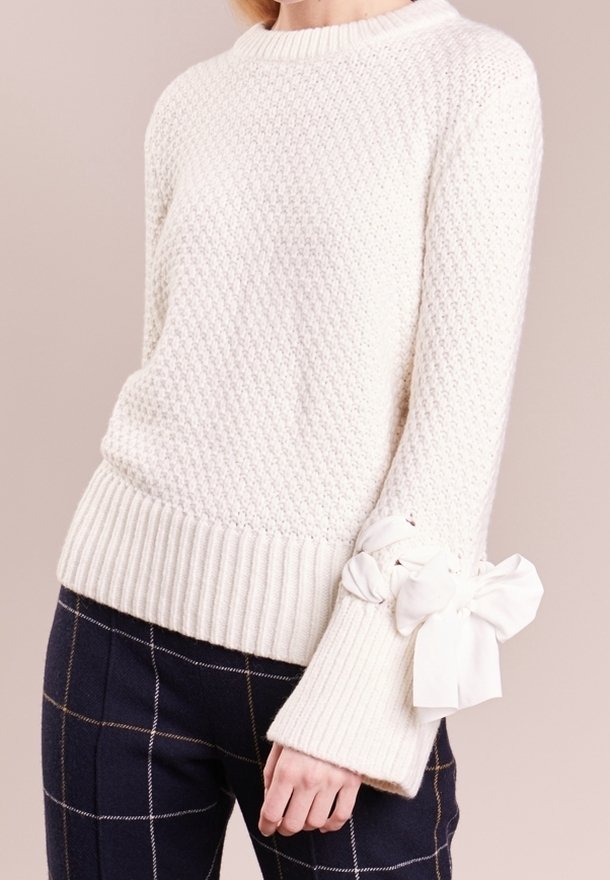 Club Monaco Stickad tröja - white