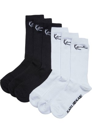 UNISEX  SIGNATURE 6 PACK - Strumpor - black white