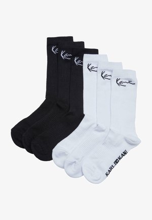 UNISEX  SIGNATURE 6 PACK - Nogavice - black white