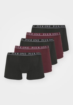 5 PACK - Boxers - bordeaux/black